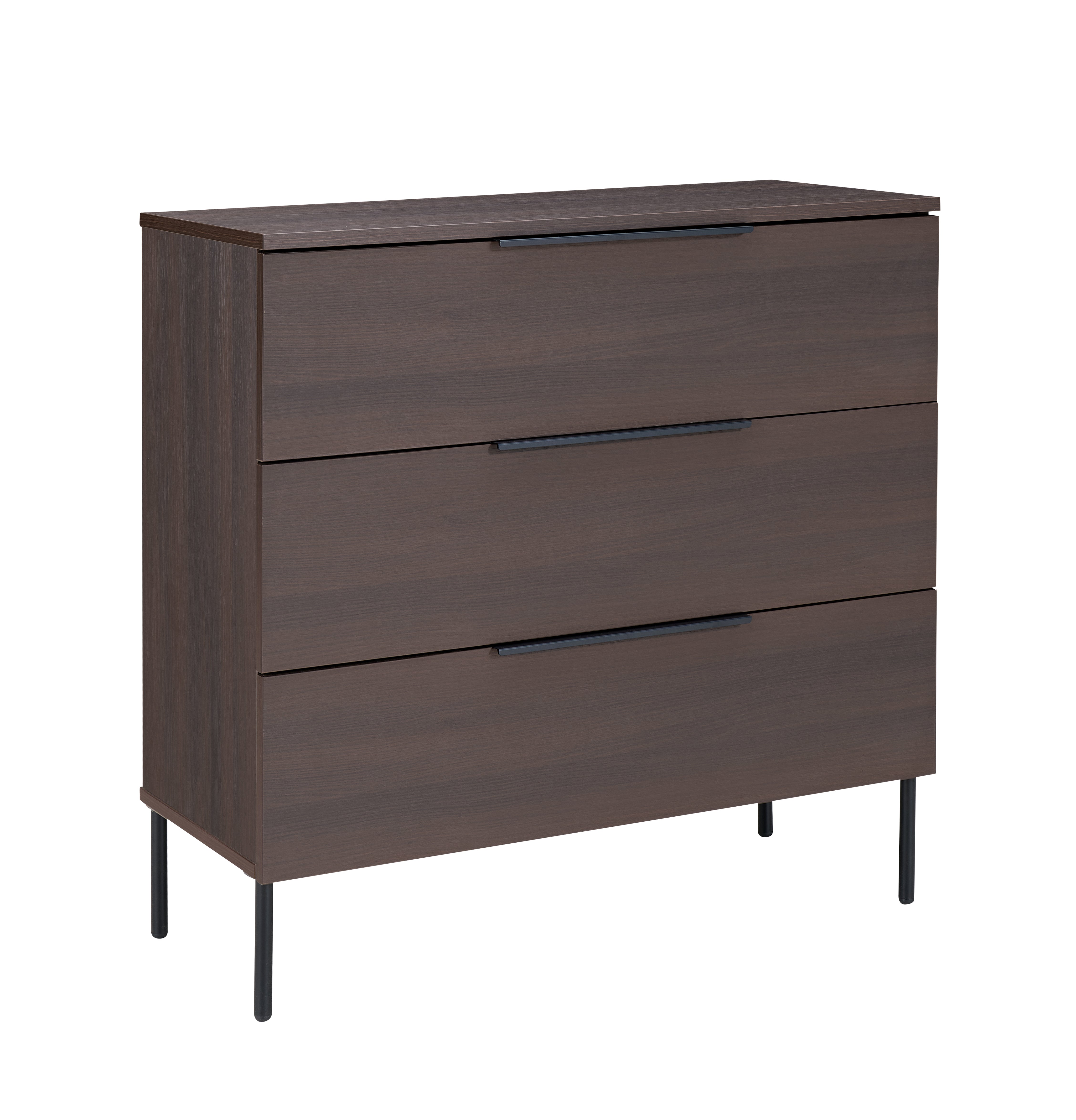 Luna Espresso Brown Wood Chest of Drawers